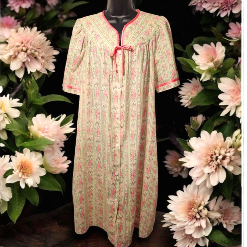 Shabby Chic Cottage Core Housecoat sz Xl
